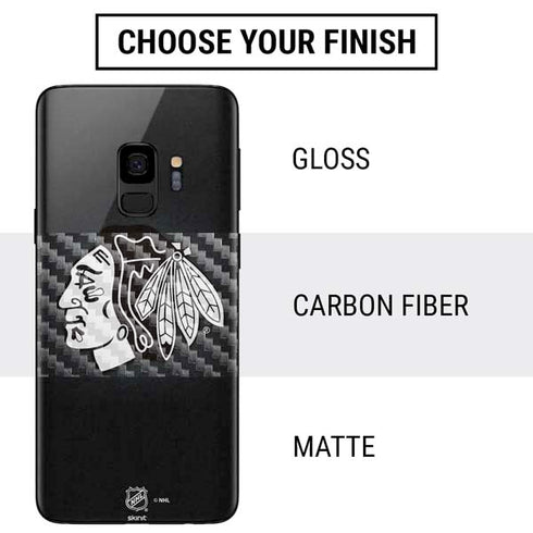 NHL Chicago Blackhawks Black Background Galaxy S9 Skin